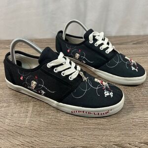Bradford Exchange Betty Boop Boop-Oop-A-Doop Black Canvas Sneaker Womens 9 Charm